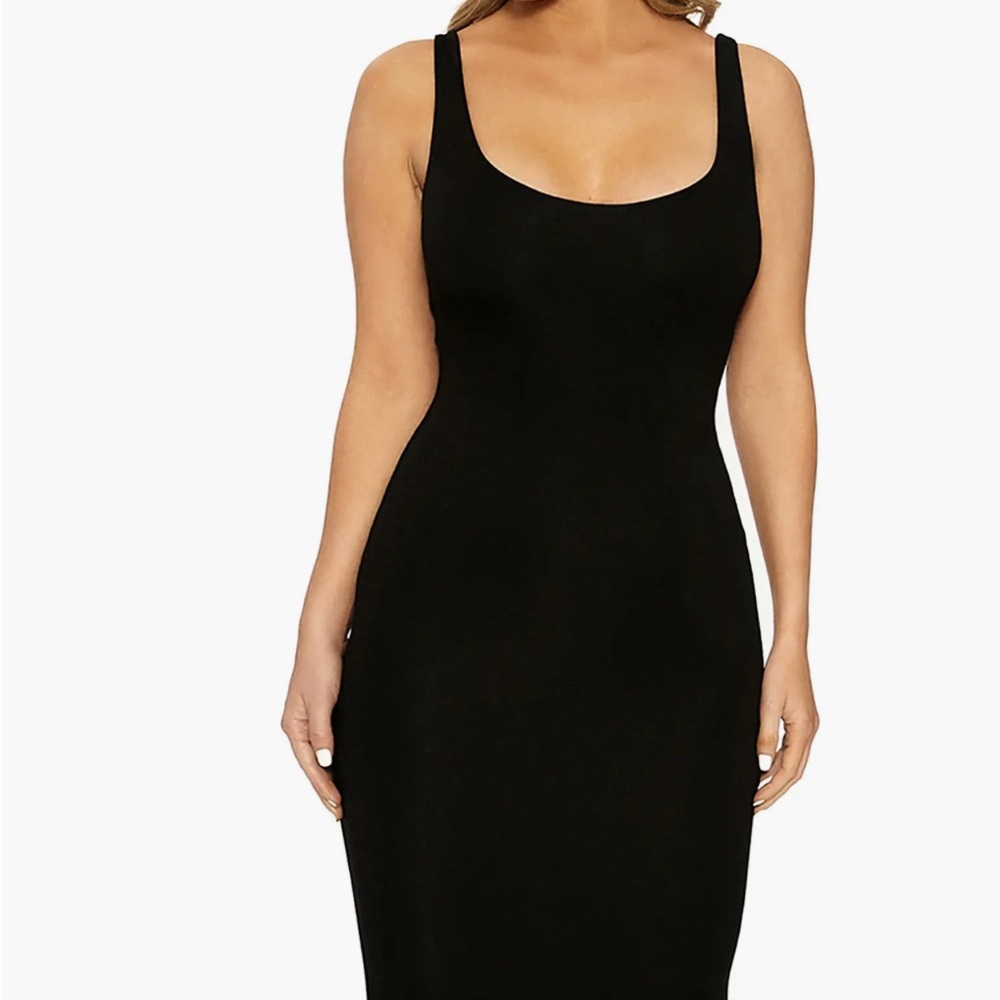 Naked Wardrobe Black Scoop Neck Dress